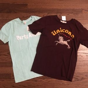 🌈NEW UO Party Animal & Unicorn Tee Bundle